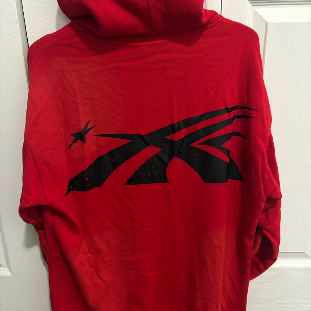 Red Graffiti Pullover Hoodie Sweatshirt - Picture 2 of 2